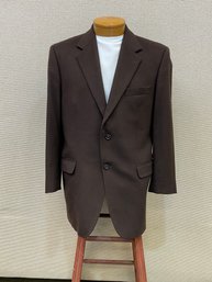 Men's Neiman Marcus Blazer 100 Cashmere Chocolate Brown Size 42R No Stains Rips Or Discoloration