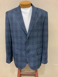Men's John W. Norstrom Sport Coat Fabric Ing Loro Piana & C. 100 Worsted Spun Cashmere Size 44 No Stains Rips
