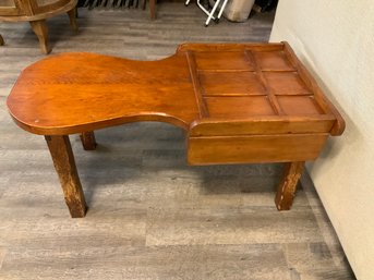 Side Table Potter's Bench With Drawer 18' X 37' X 18'