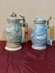 Beer Steins By Avon Christopher Columbus And FIshing
