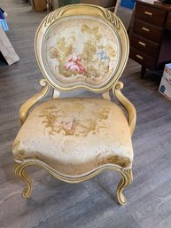 1950s French Provincial Accent Chair 17' To Seat 22' Arm To Arm