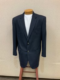 Men's Jos. A. Banks Blazer 97 Wool 3 Cashmere Navy Blue Size 44R No Stains Rips Or Discoloration