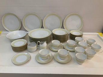 Continetal China By Raymond Lowery 11 Teacups 12 Saucers 12 Dinner Plates 12 Salad Plates 11 Bread Plates