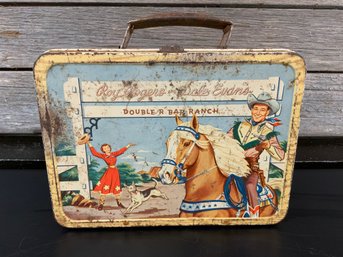 Roy Rogers Dale Evans Double R Bar Ranch Metal Lunchbox