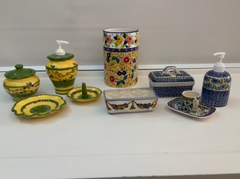 Lot Of Ceramics Made In Poland, Japan, Portugal And China