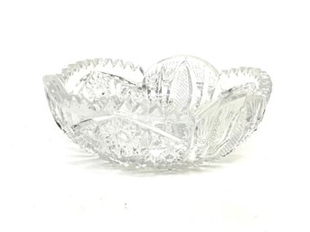 Antique American Brilliant Cut Glass Nut Bowl 5' X 2'