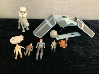 Mixed Star Wars Figures And AT-AT Figures