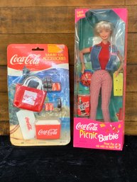 1997 Coca Cola Picnic Barbie And Summer Fun Accessories New In Box