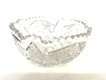 American Brilliant Period Cut Glass Fruit Bowl 8' Diameter