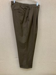 Men's Louis Raphael Dress Pants Brown Size 38x29 No Stains Rips Or Discoloration