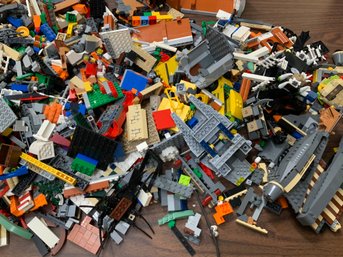 Mixed Lego Bricks And Assorted Pieces 10.80 Pounds