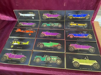 24 Placards Mint Condition Cars And Planes Brand New Frank Downes Co. LTD Leicester England 11-1/4' X 5-1/4'