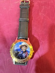 Roy Rogers Wrist Watch Chronographic Watch Inc. 1995 Leather Band