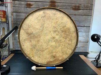 REMO Fiberskyn 2 Medium Drum Made In USA Natural Skin On One Side And Synthetic Skin On The Other 28' X 17'