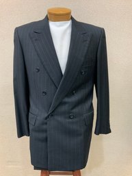 Men's By Brioni For Neiman Marcus Double Breasted Sport/ Suit Coat Hand Tailored In Italy 100 Wool