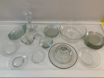 Lot Of Mixed Glass Tableware 32 Pieces