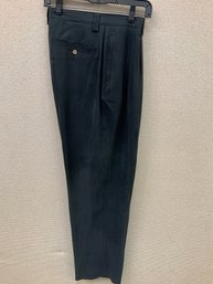 Men's Folio Saks Fifth Avenue Dress Pants 100 Silk Black Size 34 No Stains Rips Or Discoloration