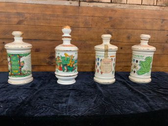 Old Fitzgerald Decanters In Perfect Condition 4 Total