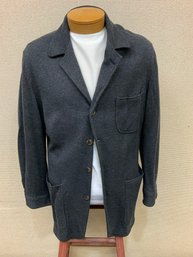 Men's Nigel's 4 Button Knit Blazer Jacket Pure Cashmere Gray No Size Label No Stains Rips Or Discoloration