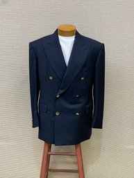 Men's Ermenegildo Zegna Couture Blazer 100 Wool Made In Italy Italian Size 58C (US Size 48C) Hand Sewn Button