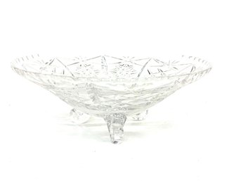 3 Footed Glass Fruit Bowl Les Than 5 Millimeter Chip 8' X 4'