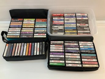 Mixed Artist Cassettes 114 Total With 3 Cases