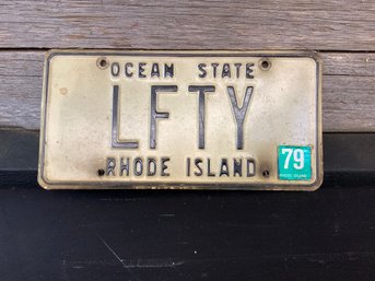 License Plate LFTY Ocean State Rhode Island