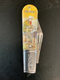Roy Rogers Pocket Knife By Barlow Heroes Of The Silver Screen 2 Blades With Game In Handle