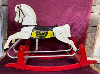 Vintage Retro Rocking/hobby Horse 1950's Hopalong Cassidy's Horse Topper By Rich Toys