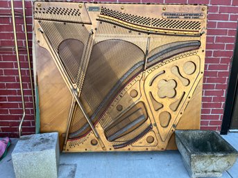 Heavy Cast Iron Piano Soundboard On Solid Mahagony Backboard By Marshall And Wendell Albany, NY