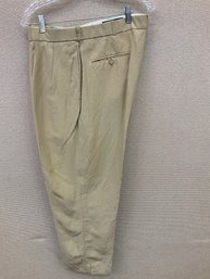 Men's Polo By Ralph Lauren Dress Pants 59 Linen 41 Silk Khaki Size 38 No Stains, Rips Or Discoloration