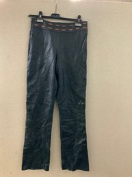 Leather Pants With Side Zipper By Cache Size 8