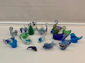 Glass Figurines Lot 19 Pieces