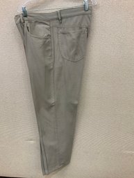 Men's JBH Jhane Barnes Pants Khaki 55 Cotton 45 Tencel Size 36 No Stains, Rips Or Discoloration