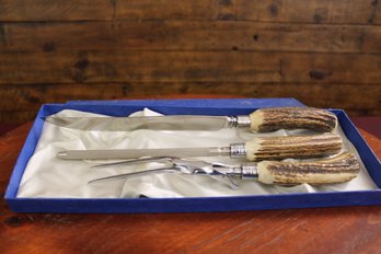 Three Piece Carving Set Hand Forged Stainless Steel Blade