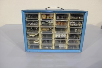24 Drawer Organizer Full Of Components