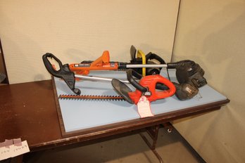 Electric Tool Lot 110 Volt Black And Decker Hedge Trimmer 110 Volt Black And Decker Weed Wacker 18 Volt Black