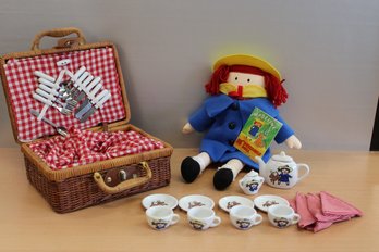 Madeline Dress Up Doll And Picnic Basket With Dishes