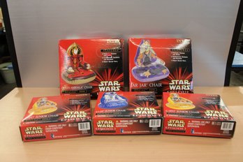 Star Wars Inflatable Chairs 3 Jr Size, 2 Regular Size New In Box
