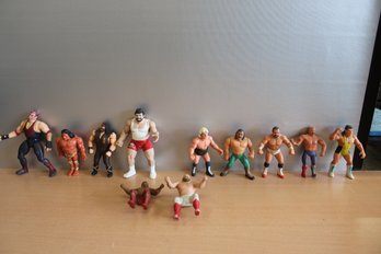 Older Wrestling Figures Includes 2 Puppet Wrestlers 11 Pieces