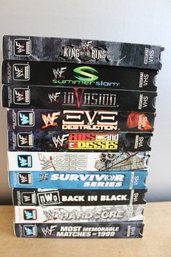 Wrestling VHS Tapes 10 Total Tapes