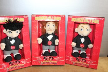 3 Stooges Talking Stuffed Knuckleheads 3 New In Packages