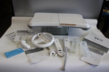 Nintendo Game System Wii Fit With Manuals And Some Accessories