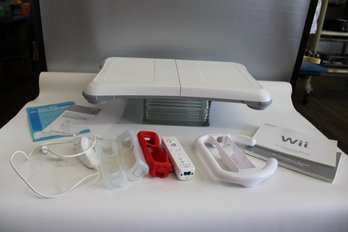 Nintendo Game System Wii Fit With Manuals And Some Accessories