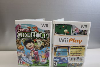 2 Wii Games Wii Play And Carnival Mini Golf