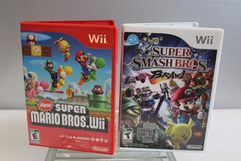 2 Wii Games Super Mario Bros. Wii Super Smash Bros Brawl