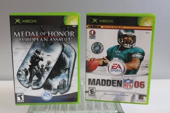 X Box Medal Of Honor European Assault And Madden 06 (2 Games)