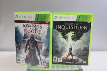 X Box 360 Live Limited Edition Assasins Creed Rogue And Dragon Age Inquisition (2 Games)