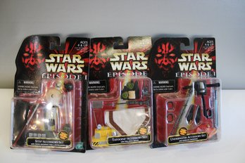 Star Wars Episode 1 Toy Lot Tatooine Accessory Kit Sith Accessory Kit Underwater Accessory Kit New In Boxes