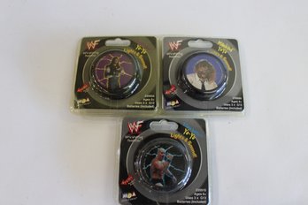 3 WWF World Wrestling Federation Yo-Yos With Light And Sound: Steve Auston Man Kind And The Undetaker
